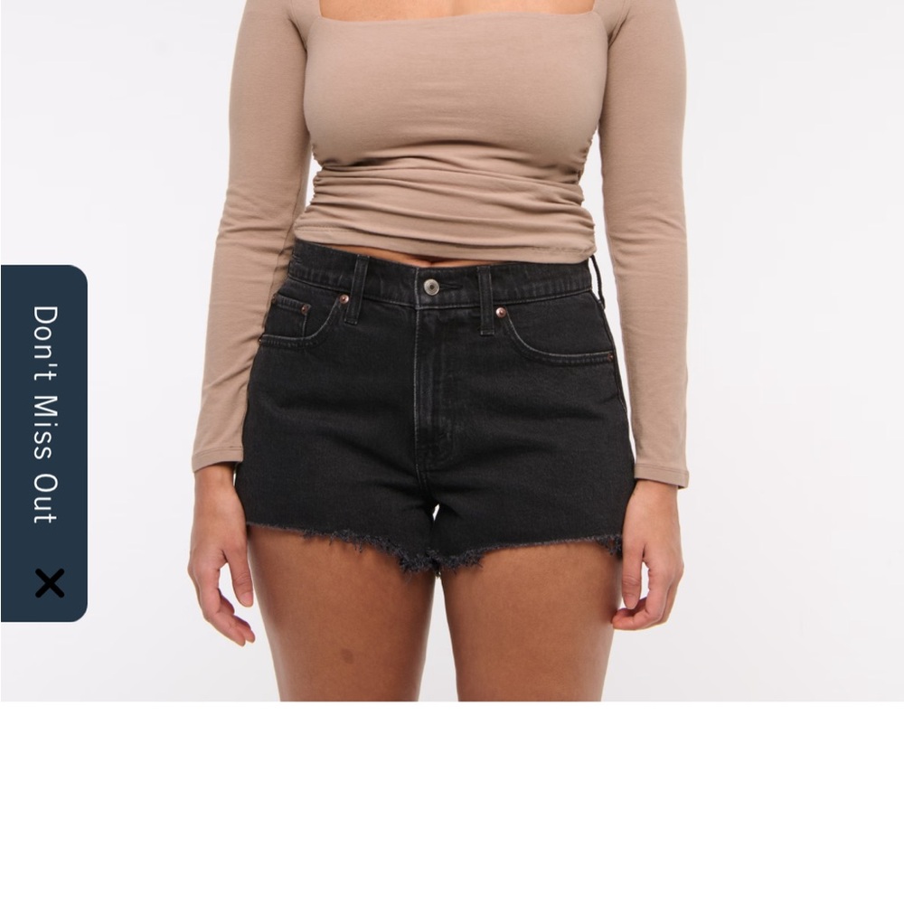 Black Denim Women's Shorts Abercrombie and Fitch